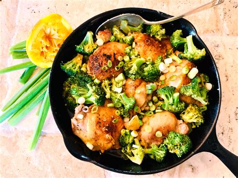 Skillet Orange Chicken Thighs And Broccoli Recipe Live Love Laugh Food