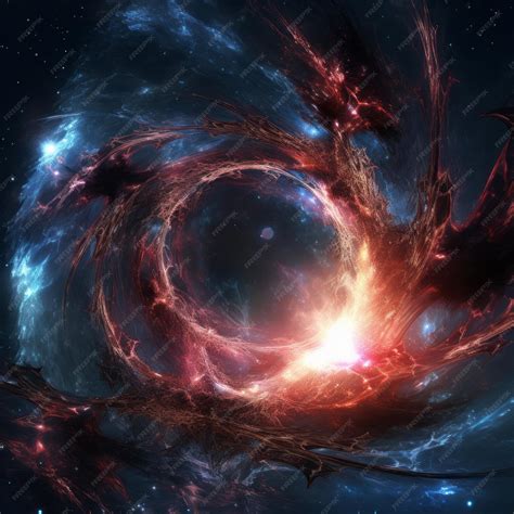 Premium AI Image | Witness the birth of a cosmic wormhole in this ...