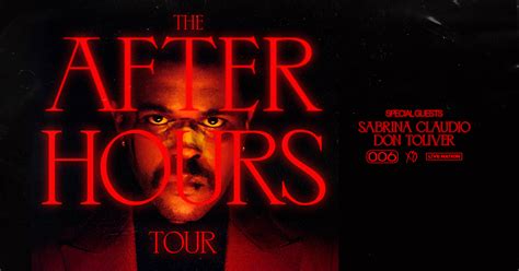 The Weeknd Announces ‘The After Hours Tour’ Starting June 11th - Live ...