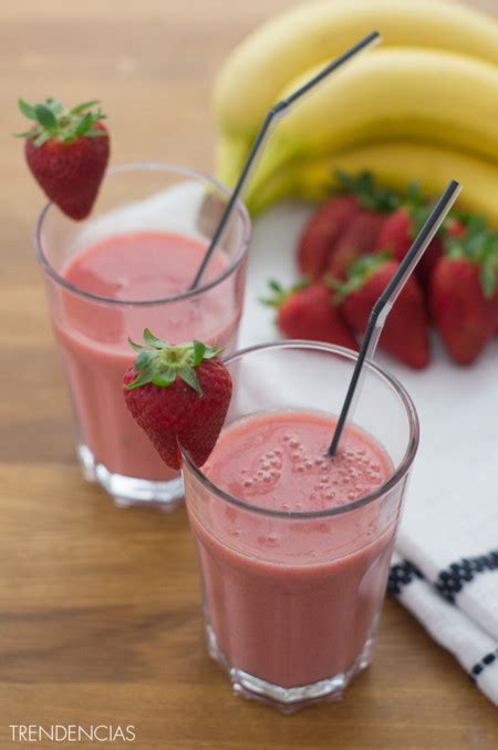 Cómo hacer un smoothie de fresa y plátano Receta