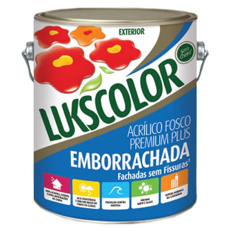 Tinta Acr Lica Emborrachada Fosco Branco Lukscolor Tintomax