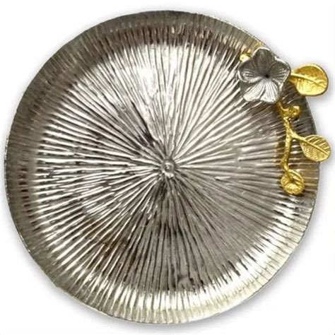 Silver Platter Thali Versatile Pooja Thali Serving Tray And Platter