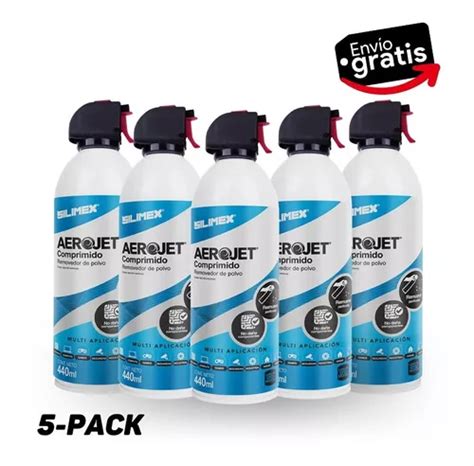 5 Pack Aire Comprimido Silimex Aerojet De 440 Ml