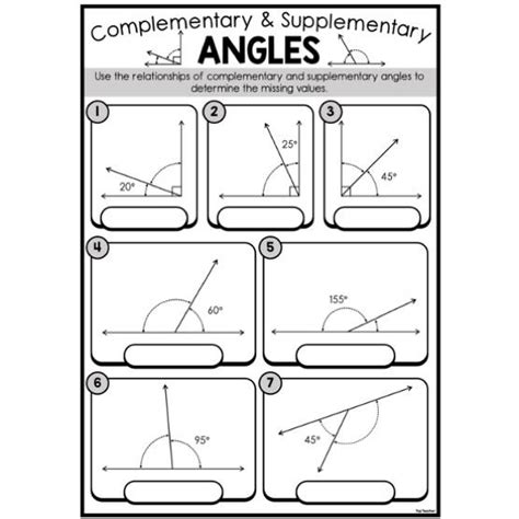 Free Supplementary Angles Worksheet Download Free Supplementary Angles