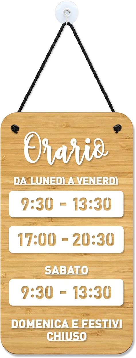 SIGNS Da Personalizzare Orario Apertura Negozio OH05 Shabby