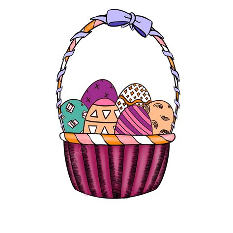 Easter Egg Basket Clipart Hd Png Memphis Pattern Easter Basket Clipart Easter Basket Clipart