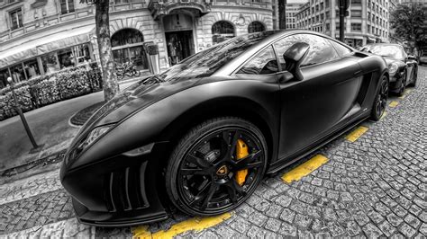 Papel De Parede X Px Preto Carro Lamborghini Gallardo