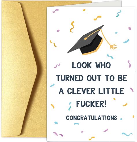 Funny Graduation Card Humorous Graduation Card Ts For Him Her Congratulation