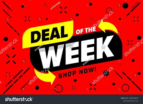 week discount promotion banner template weekly stock vector royalty