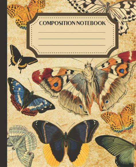 The Composition Notebook Is Filled With Butterflies