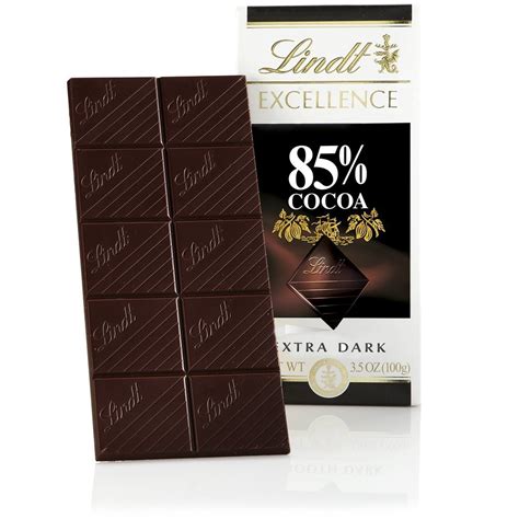 Lindt Excellence Bar 85 Cocoa Extra Dark Chocolate Gluten Free