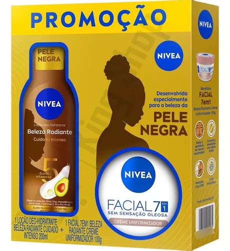 Nivea Creme Kit Hidratante Corporal Beleza Radiante 200ml MercadoLivre