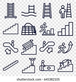 Staircase Icons Set Set Staircase Stock Vector Royalty Free