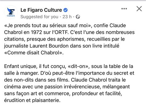 Karim Emile Bitar On Twitter Enfant Unique Claude Chabrol Fut