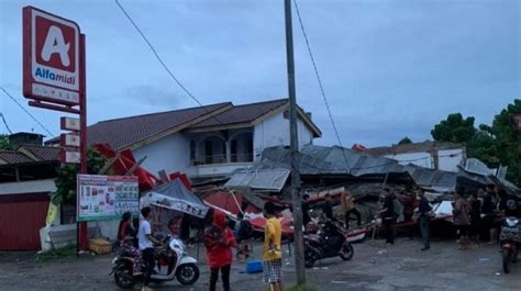 Dampak Gempa Mamuju Rumah 5 Lantai Ambruk Jembatan Putus