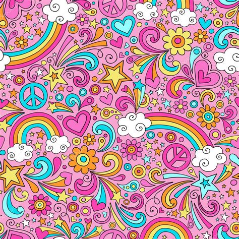 Back To School Notebook Doodles Rainbow Seamless Pattern Stock Vector By ©blue67 13193080