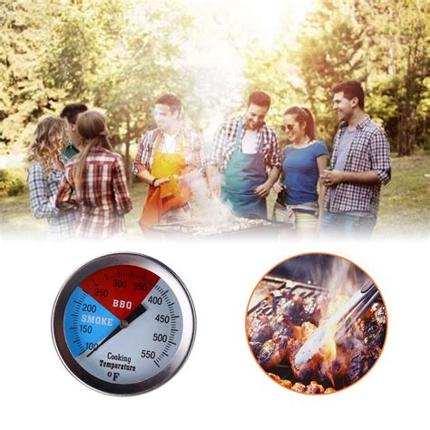 Temperature Thermometer Gauge Barbecue BBQ Grill Smoker Pit Thermostat