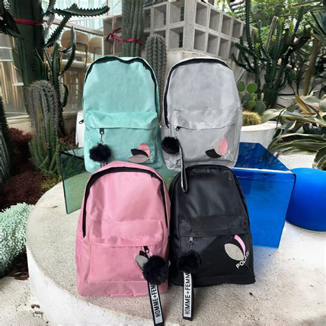 Nueva Tendencia De La Calle Versión Coreana Mochila De Lona De Gran