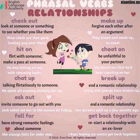 Phrasal Verbs Relationships ESL EFL Phrasal Verbs Love Vocabulary