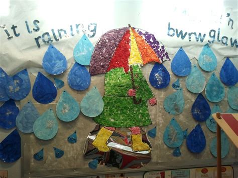 It Is Raining Display Classroom Display Rain Mae Hin Bwrw Glaw