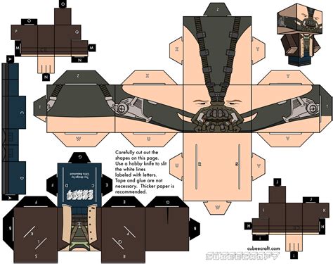 Cubeecraft Templates Papercraft Bane The Dark Knight Rises