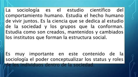 Definicion De Sociología Pptx