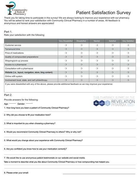 Patient Survey - Community Clinical – Revelation Marketing