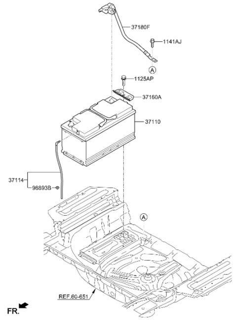 37180 3N500 Genuine Hyundai Battery Terminal Sensor End Cable