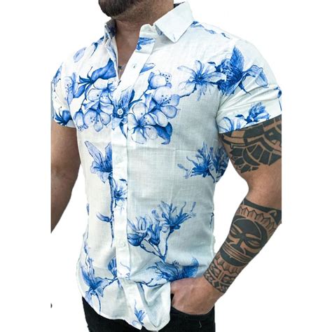 Camisa Social Floral Manga Curta Atelier Yuwa Ciao Jp