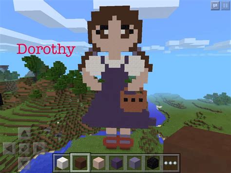 This Is A Minecraft Statue Of Dorothy From The Wizard Of Oz