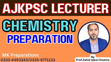 Ajkpsc Lecturer Chemistry Preparation Ajkpsc Lecturer Chemistry