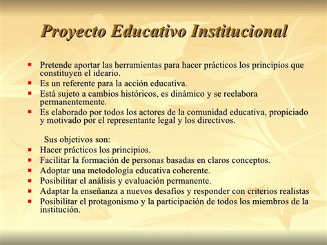 Ideario Y Proyecto Educativo Institucional