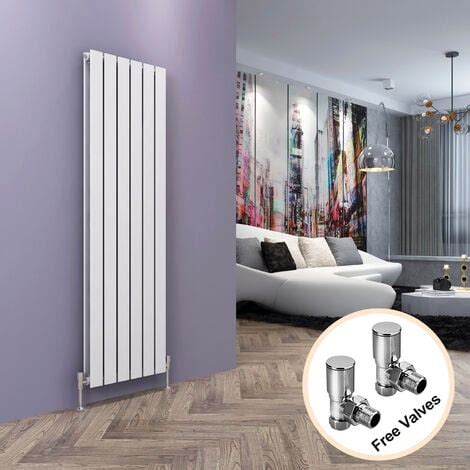 ELEGANT White Vertical Radiator Double Flat Panel 1600 X 452 Mm