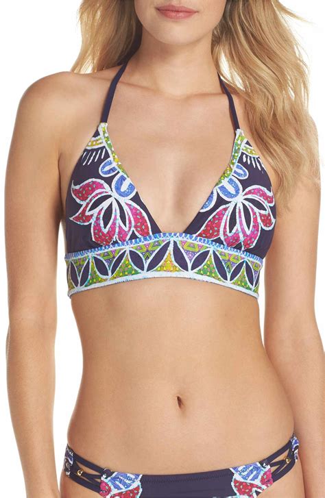 Main Image Trina Turk Lotus Halter Bikini Top Bikini Tops Bikinis