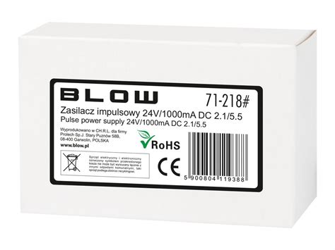 Zasilacz impulsowy BLOW 24V 1A do taśm LED 1000mA Blow Sklep EMPIK