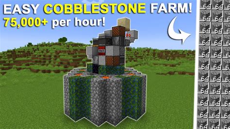 Minecraft FASTEST Cobblestone Farm Best Design 75 000 Per Hour 1 20