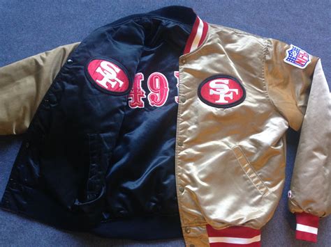 Vintage San Francisco 49ers REVERSIBLE satin jacket by Starter - L ...