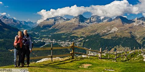 Walk Fenced Pasture Muottas Muragl Mountain St Moritz St Moritzer