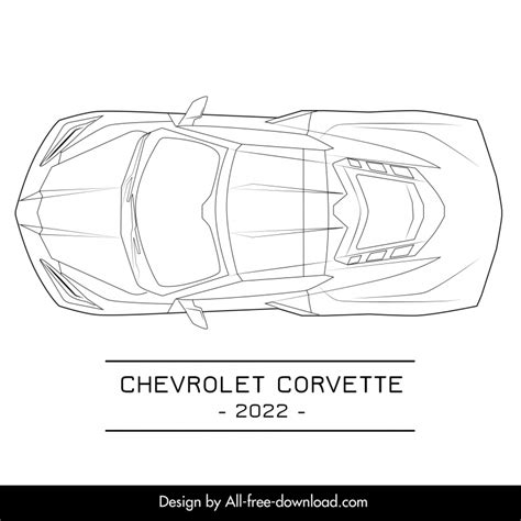 Corvette C8 Outline Svg