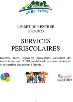 SERVICES PERISCOLAIRES LIVRET DE RENTREE 2022 2023 Horaires Tarifs