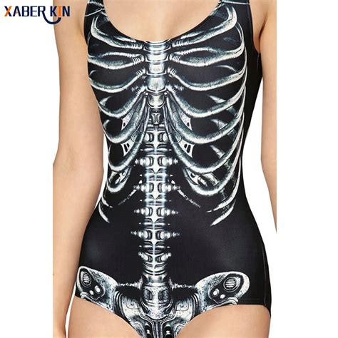 Buy Bikini Printed Black Skeleton Womens Sexy Bikini