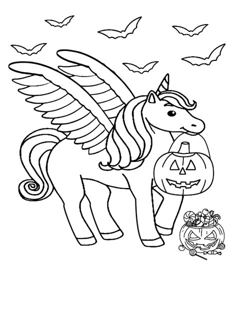 Halloween Unicorn Coloring Page F Rbung Seite Kostenlose Druckbare