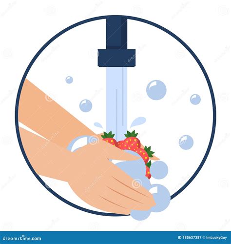 Wash Food Hygiene Solid Icon Disinfection Fruits And Vegetables Glyph