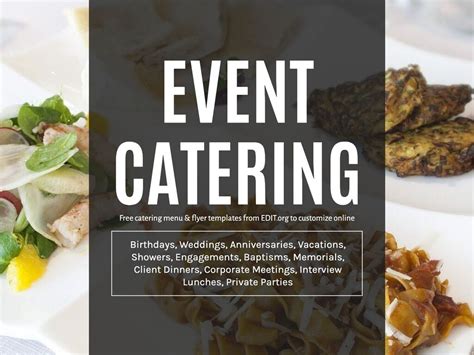 Catering Menu Flyers