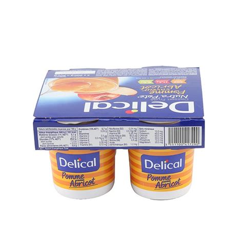 Delical Nutra Pote Saveur Pomme Abricot D Nutrition Dessert Hp Hc