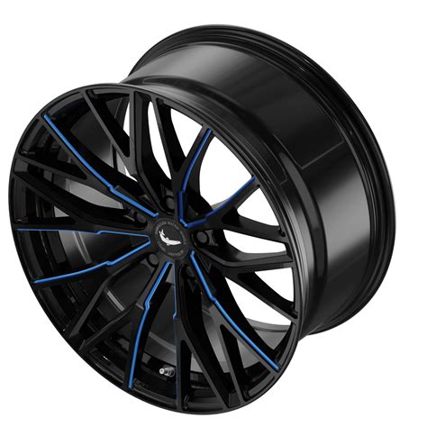 BARRACUDA Project 3 0 Felgen Black Gloss Flashblue Schwarz Blau In