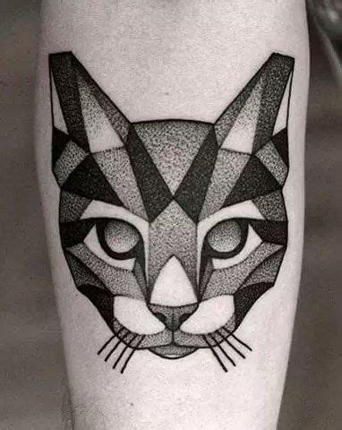 Rad Cat Tattoos To Immortalize Your Companion Geometric Cat Tattoo