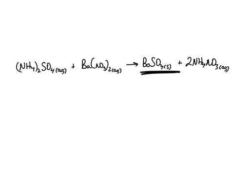 Solved A Precipitate Forms When Aqueous Solutions Of Ammonium Sulfate