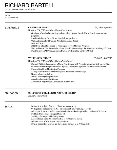 Free Nurse Practitioner Resume Templates Hilodn