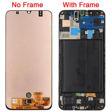 จอ Lcd สำหรับ Samsung Galaxy A50 Sm A505fn Ds A505f Ds A505 หน้าจอสัมผัสอ่านพิกัดพร้อมกรอบ